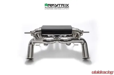 ARMYTRIX Titanium Black Coated Valvetronic Exhaust System Titanium Quad Tips Lamborghini Aventador S LP740-4 2017-2021 - LBA40-C