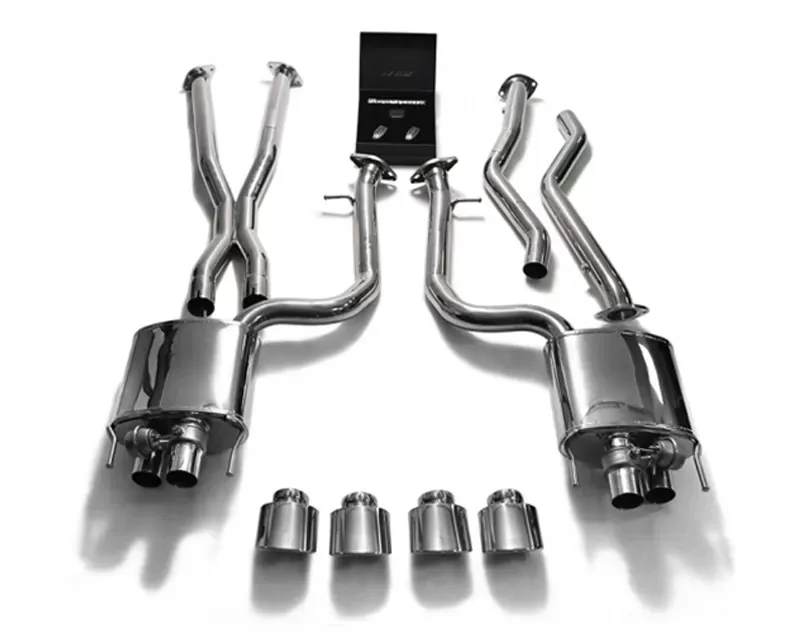 ARMYTRIX Valvetronic Header Back Exhaust System Lexus RC-F 5.0L V8 2015-2021 - LXRCF-QS3840C