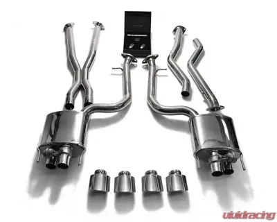 ARMYTRIX Valvetronic Header Back Exhaust System Lexus RC-F 5.0L V8 2015-2021 - LXRCF-QS3840C