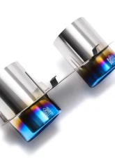 ARMYTRIX Titanium Series Twin Titanium Blue Tips Ferrari 458 Italia | Spider 4.5L V8 2010-2015                                     - T12-2B - Image 3