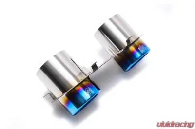 ARMYTRIX Titanium Series Twin Titanium Blue Tips Ferrari 458 Italia | Spider 4.5L V8 2010-2015 - T12-2B