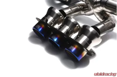 ARMYTRIX Titanium Series Triple Titanium Blue Tips Ferrari 458 Italia | Spider 4.5L V8 2010-2015 - T12-3B
