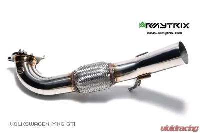 ARMYTRIX High-Flow Performance Race Downpipe | Secondary Downpipe 76mm Volkswagen Golf MK6 R20 2010-2014 - VWG6R-DD