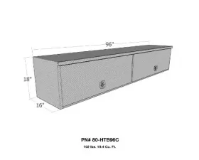 Westin Automotive Brute Pro-Series Tool Box Aluminum High Cap HD Top Sdr 16in x 96in withflip up Doors