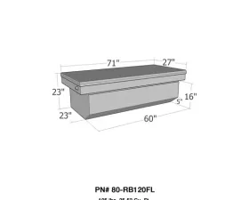 Westin Automotive Brute Pro-Series Tool Box Aluminum Full Lid Full Size XOver XDeep XWide with slant