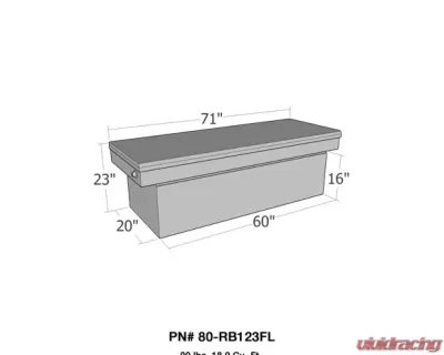 Westin Automotive Brute Pro-Series Tool Box Aluminum Full Lid Full Size XOver Xtra Deep - 80-RB123FL