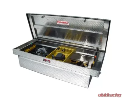 Westin Automotive Brute Pro-Series Tool Box Aluminum Full Lid Mid Size | Down Size XOver Long Bed Only - 80-RB137FL