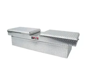 Westin Automotive Brute Pro-Series Tool Box Aluminum Gull Wing Lid Full Size Step Side and Down Size Shallow Depth