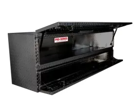 Westin Automotive Brute Pro-Series Tool Box Aluminum High Cap 72in Stake Bed Contractor TopSider with Bottom Drawers