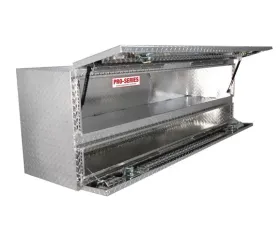 Westin Automotive Brute Pro-Series Tool Box Aluminum High Cap 72in Stake Bed Contractor TopSider with Doors