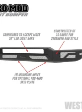 Westin Pro-Mod Front Bumper Toyota Tundra Front 2014-2021                                     - 58-41035 - Image 7