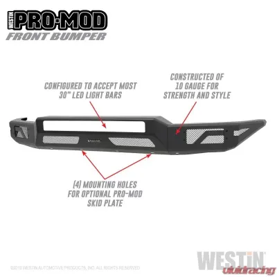 Westin Pro-Mod Front Bumper Toyota Tundra Front 2014-2021 - 58-41035