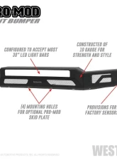 Westin Pro-Mod Front Bumper Toyota Tacoma Front 2016-2020                                     - 58-41045 - Image 7