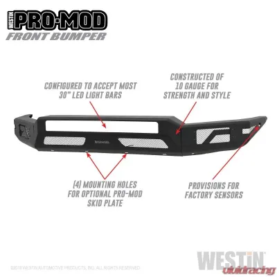 Westin Pro-Mod Front Bumper Toyota Tacoma Front 2016-2020 - 58-41045