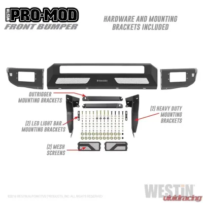 Westin Pro-Mod Front Bumper Toyota Tacoma Front 2016-2020 - 58-41045