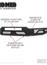Westin Pro-Mod Front Bumper Chevrolet Colorado Front 2015-2020                                     - 58-41055 - Image 7