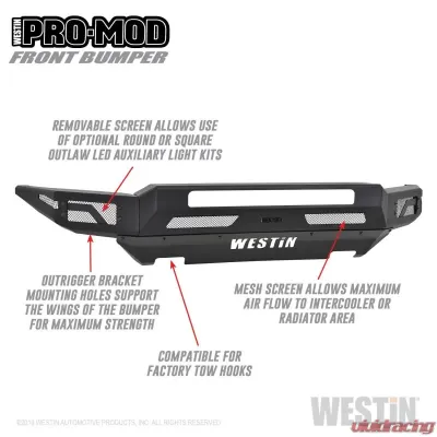 Westin Pro-Mod Front Bumper Ford Front - 58-41145