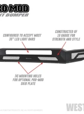 Westin Pro-Mod Front Bumper Ford Front 2011-2016                                     - 58-41205 - Image 7