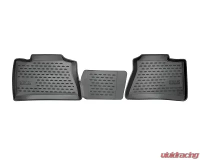 Westin Black Front Row Profile Floor Liners Chevrolet Silverado 1500/2500/3500 Dbl Cab 2014-2018 - 74-06-21030