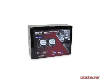 Westin Automotive Flood Quadrant LED Auxiliary Light, 4x5W Cree, Die-Cast Aluminum, 1820 Lumens - 09-12252B-PR