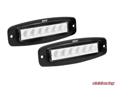Westin Automotive FM6 Flush Mount LED Lights, 3W Bridgelux, Pair, Die-Cast Aluminum, Flood Beam - 09-1918FM6