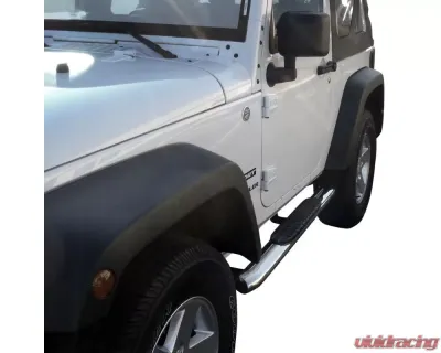 Westin Automotive Stainless PRO TRAXX 4 Oval Nerf Step Bars for Jeep Wrangler 2007-2017 - 21-23310