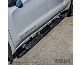 Westin Black PRO TRAXX 5 Oval W2W Nerf Step Bars Chevrolet Silverado 1500 Dbl Cab 6.5ft Bed 2019