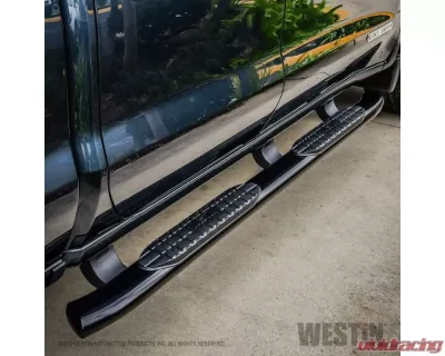 Westin Black PRO TRAXX 5 Oval Nerf Step Bars Chevrolet Silverado | GMC Sierra 1500 Dbl Cab 2019-2020 - 21-54125