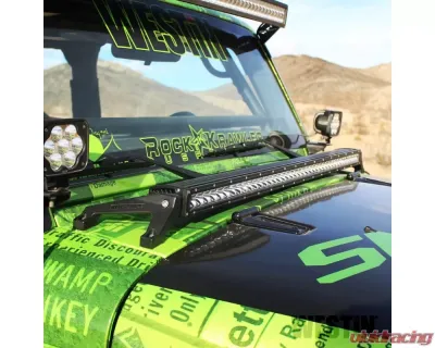 Westin Automotive Snyper LED Cowl Mount for Jeep Wrangler 2007-2017, Set of 2, Black Finish - 62-41025