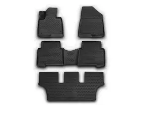 Westin Black Front 2nd & 3rd Row Profile Liners Set Hyundai Santa Fe 7-Passenger 2013-2017