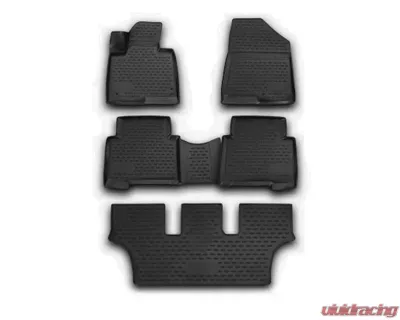 Westin Black Front 2nd & 3rd Row Profile Liners Set Hyundai Santa Fe 7-Passenger 2013-2017 - 74-17-51043