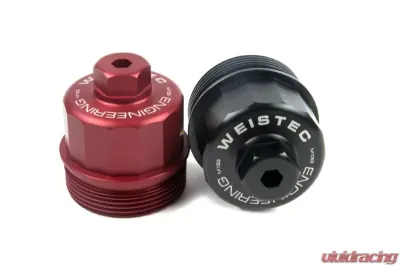 Weistec M133 Red Billet Oil Filter Cap Mercedes-Benz A45 | CLA45 | GLA45 AMG 2014-2019 - 01-133-02064-0