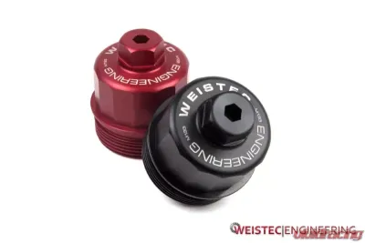 Weistec M133 Red Billet Oil Filter Cap Mercedes-Benz A45 | CLA45 | GLA45 AMG 2014-2019 - 01-133-02064-0