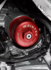 Weistec S63|S63TU Red Billet Oil Filter Cap BMW F1X M5|M6|M6 Gran Coupe|X5 M|X6 M 2011-2017                                     - 01-563-02059-1 - Image 4