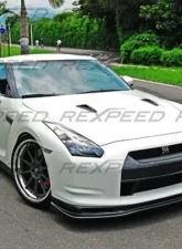 Rexpeed TS-Style Carbon Fiber Front Lip Spoiler Nissan GT-R(R35)                                     - N08 - Image 3