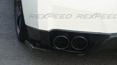 Rexpeed J-Style Carbon Fiber Rear Bumper Extensions Nissan GT-R(R35)                                     - N30 - Image 4
