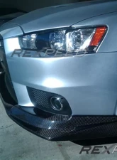 Rexpeed V-Style Carbon Fiber Front Lip Spoiler Mitsubishi EVO 10                                     - R109 - Image 2