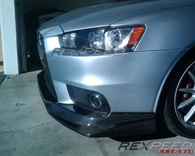 Rexpeed V-Style Carbon Fiber Front Lip Spoiler Mitsubishi EVO 10 - R109