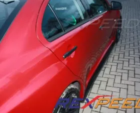 Rexpeed Carbon Fiber Side Skirt Extensions Mitsubishi EVO 10