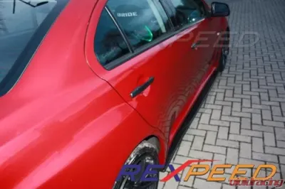 Rexpeed Carbon Fiber Side Skirt Extensions Mitsubishi EVO 10 - R110