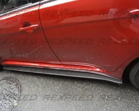 Rexpeed Type-1 Carbon Fiber Side Skirt Extensions Mitsubishi EVO 10