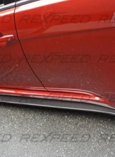 Rexpeed Type-1 Carbon Fiber Side Skirt Extensions Mitsubishi EVO 10                                     - R110C - Image 4