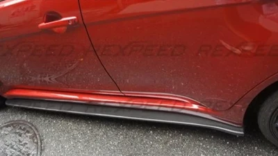 Rexpeed Type-1 Carbon Fiber Side Skirt Extensions Mitsubishi EVO 10                                     - R110C - Image 4