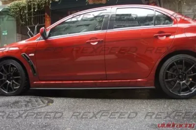 Rexpeed Type-1 Carbon Fiber Side Skirt Extensions Mitsubishi EVO 10 - R110C