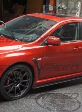 Rexpeed Type-1 Carbon Fiber Side Skirt Extensions Mitsubishi EVO 10                                     - R110C - Image 4