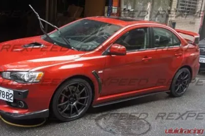 Rexpeed Type-1 Carbon Fiber Side Skirt Extensions Mitsubishi EVO 10 - R110C