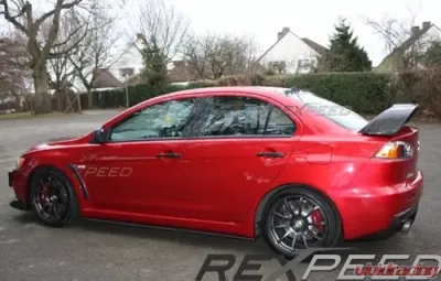 Rexpeed Carbon Fiber Side Skirt Extensions Mitsubishi EVO 10 - R110