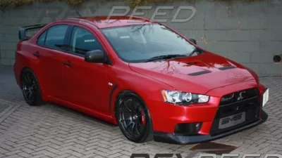 Rexpeed Carbon Fiber Side Skirt Extensions Mitsubishi EVO 10                                     - R110 - Image 3