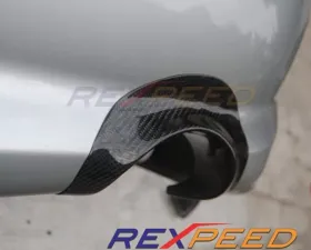 Rexpeed Carbon Fiber Exhaust Shield USDM Mitsubishi EVO 8-9