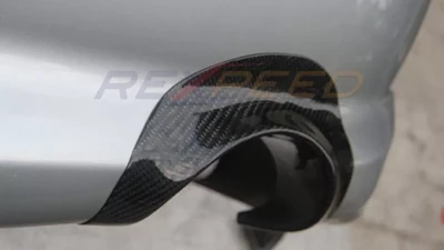 Rexpeed Carbon Fiber Exhaust Shield USDM Mitsubishi EVO 8-9                                     - R115 - Image 2